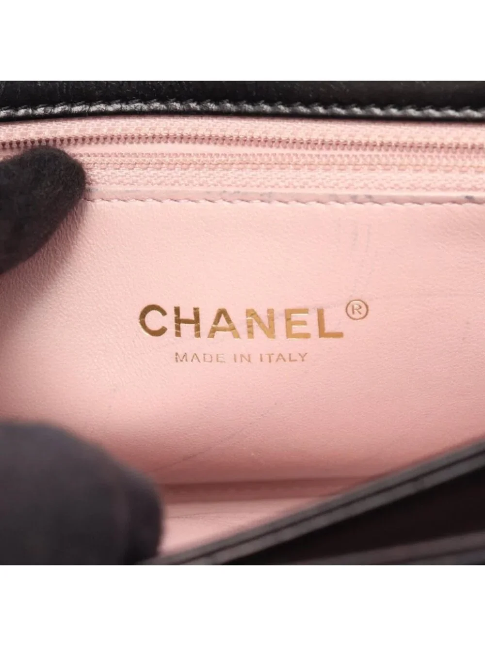 Chanel Shoulder Bag Quilted 2-Way Black Leather Chain